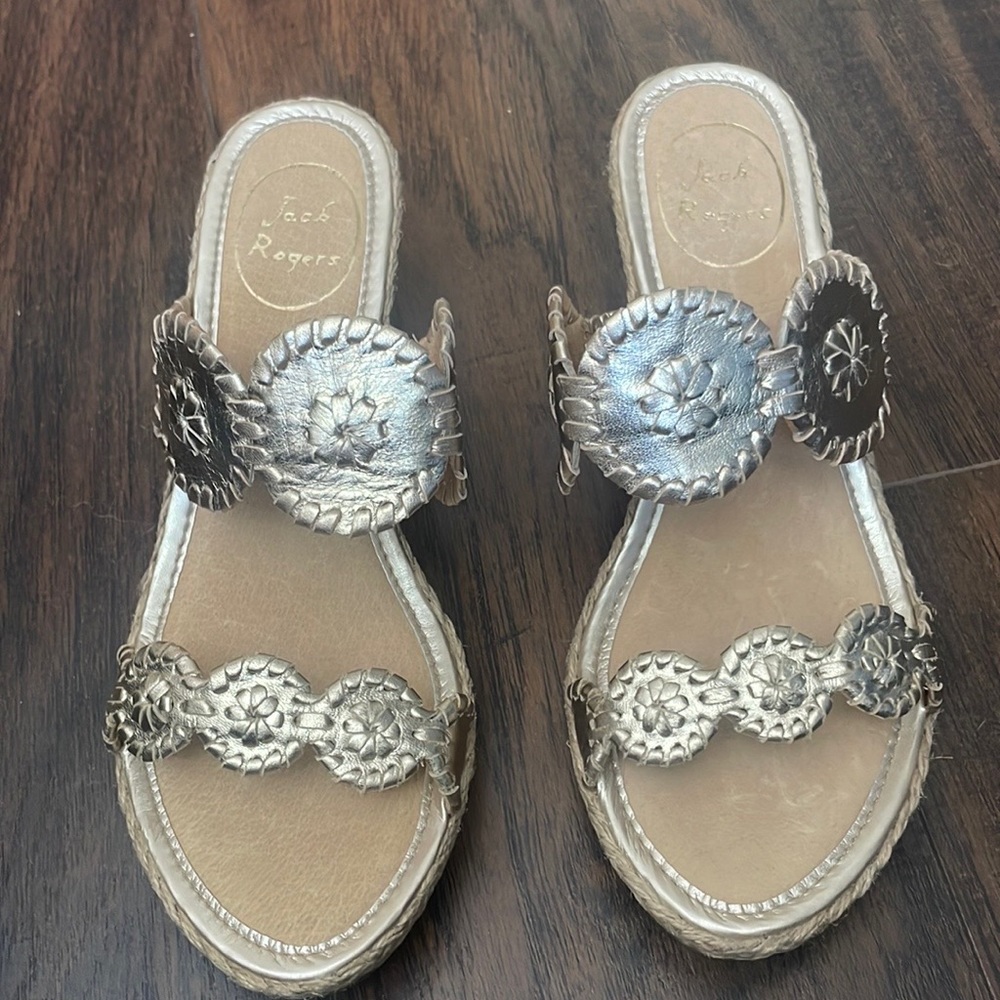 Jack Rogers - Lauren Metallic Leather & Cork Wedge
Platform Sandals